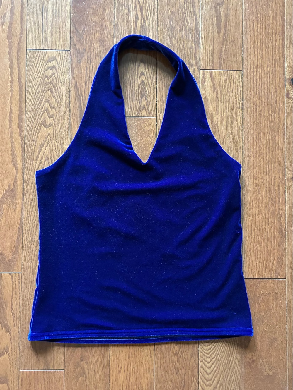 Royal Blue Velvet Halter Camisole